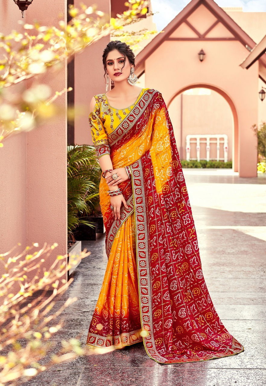 Mangalam Vol 2 By Stylewell Bandhej Wedding Sarees Catalog